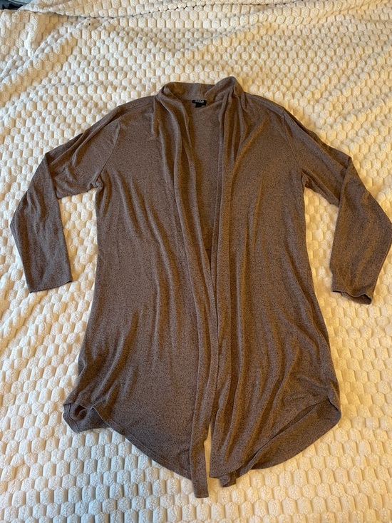 Two Lightweight Open-Front Cardigans - Brown & Teal Size XL - Picture 3 of 4